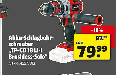 Akku-Schlagbohrschrauber „TP-CD 18 Li-i Brushless-Solo“