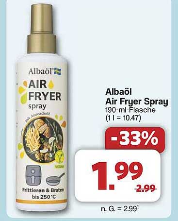 Albaöl Air Fryer Spray 190-ml-Flasche