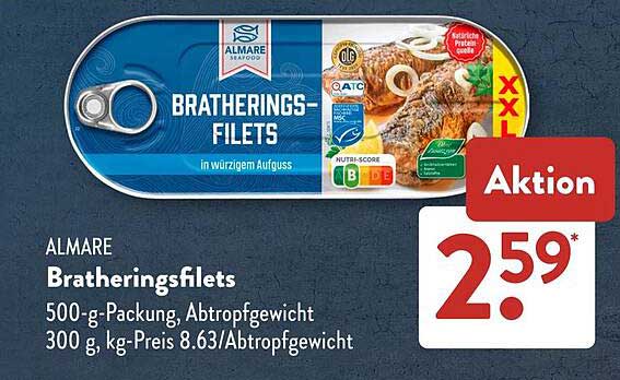 ALMARE Bratheringsfilets 500 g