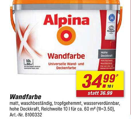 Alpina Wandfarbe – Universelle Wand- und Deckenfarbe
