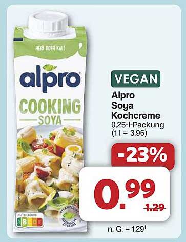 Alpro Soya Kochcreme 0,25-l-Packung