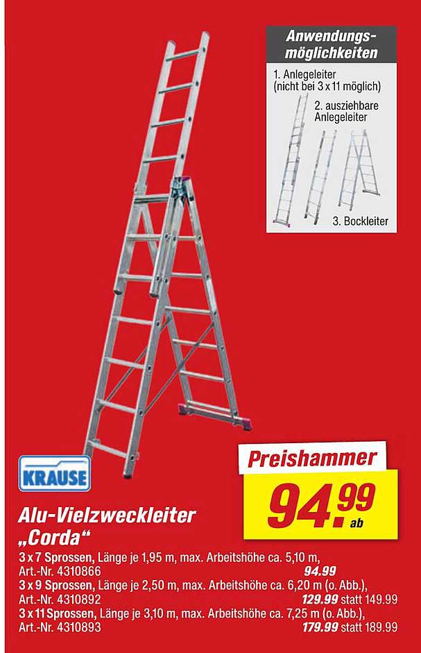 Alu-Vielzweckleiter "Corda"