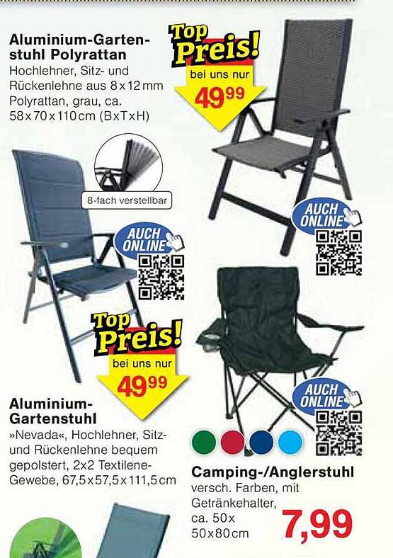 Aluminium-Gartenstuhl PolyRattan