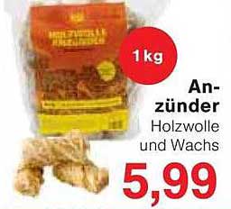 Anzünder Holzwolle und Wachs 1 kg