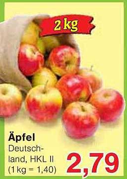 Äpfel, Deutschland, HKL II - 2 kg für nur 2,79 €