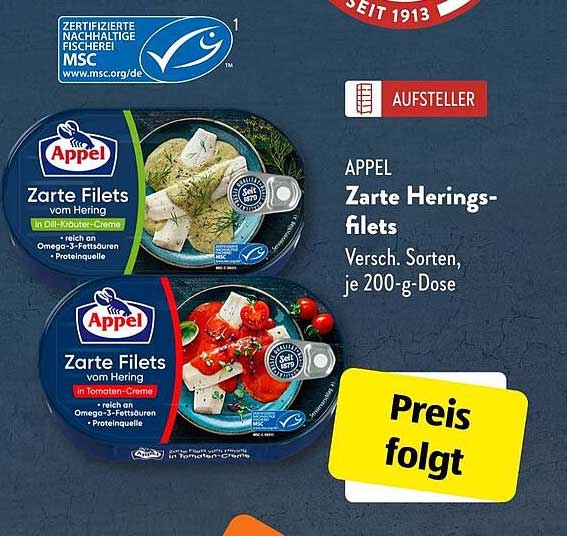 APPel Zarte Heringsfilets - Versch. Sorten, je 200-g-Dose