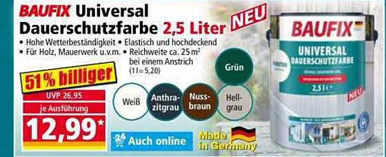 BAUFIX Universal Schutzfarbe 2,5 Liter - Neuheit!