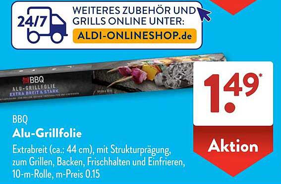 BBQ Alu-Grillfolie XL – Extra breit und stark