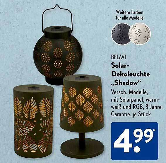 BELAVI Solar-Dekoleuchte „Shadow“