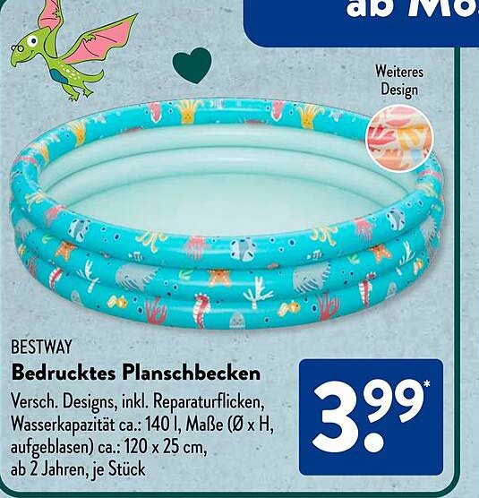 BESTWAY Bedrucktes Planschbecken