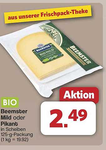 BIO Beemster Mild oder Pikant in Scheiben 125-g-Packung