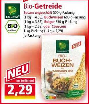 Bio-Getreide - Buchweizen, 500-g-Packung