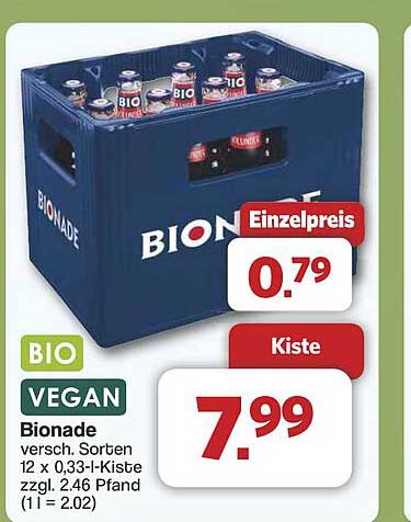 Bionade – Erfrischung aus Bio-Zutaten in der Kiste