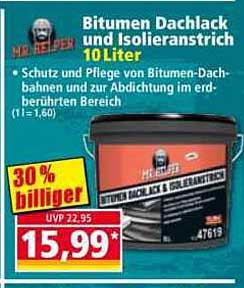Bitumen Dachlack und Isolieranstrich 10 Liter