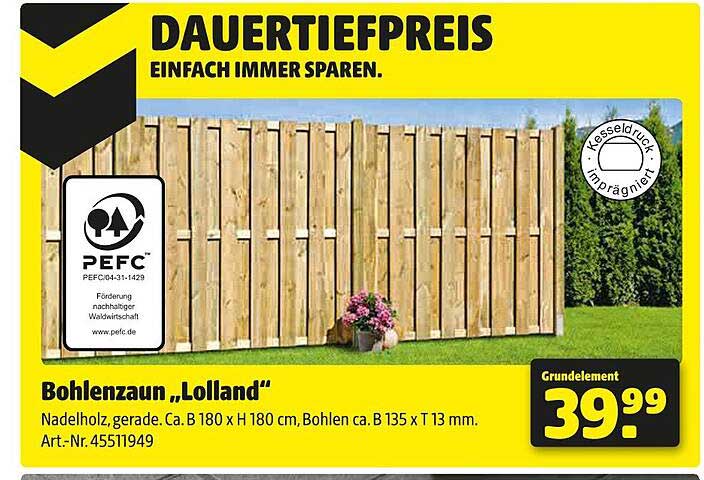 Bohlenzaun "Lolland"