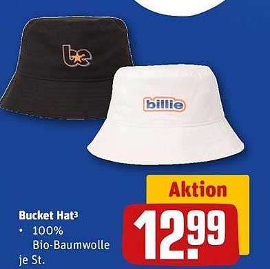 Bucket Hat – 100% Bio-Baumwolle je St.