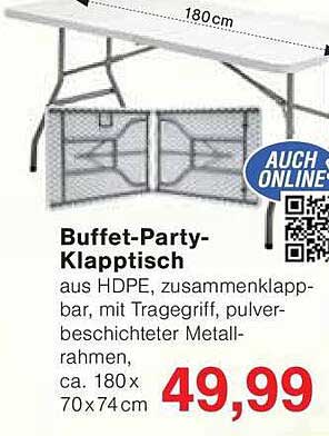 Buffet-Party-Klapptisch aus HDPE