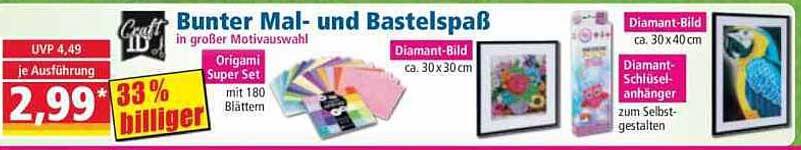 Bunter Mal- und Bastelspaß in großer Motivauswahl