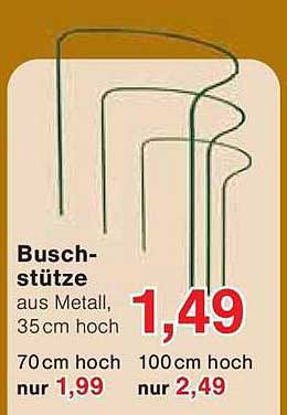 Buschstütze aus Metall, 35cm hoch