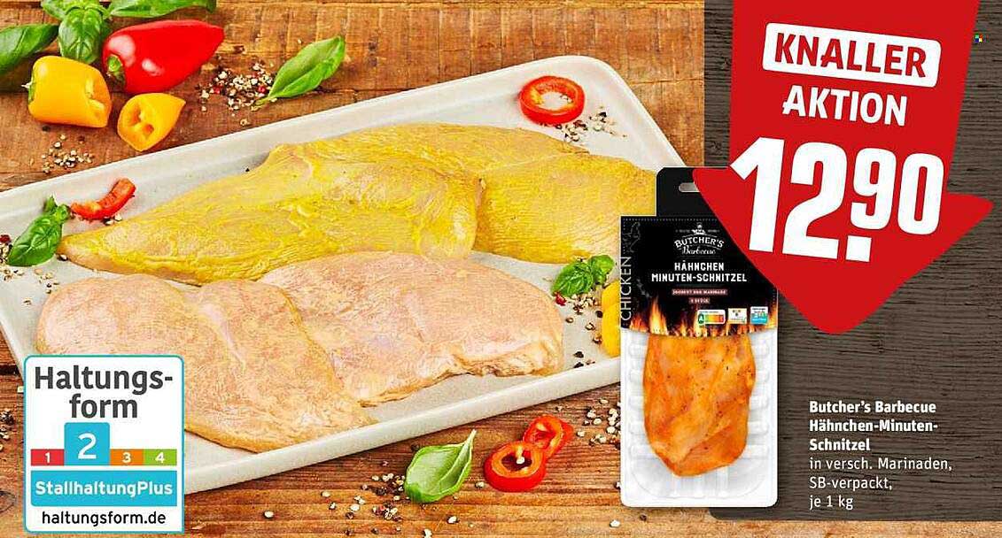 Butcher's Barbecue Hähnchen-Minuten-Schnitzel in verschiedenen Marinaden