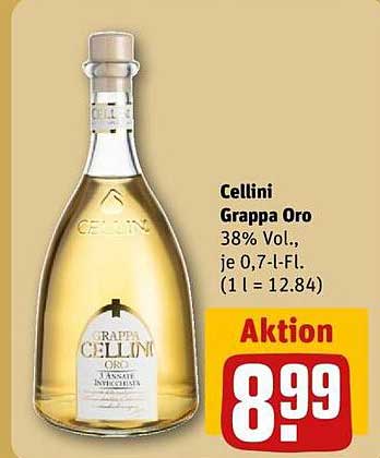 Cellini Grappa Oro 0,7 l Flasche – Aktion