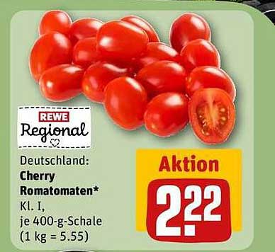 Cherry Romatomaten - Klasse I, je 400-g-Schale