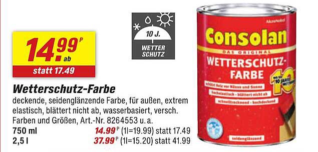 Consolan Wetterschutz-Farbe 750 ml