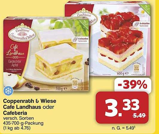 Coppenrath & Wiese Café Landhaus oder Cafeteria - verschiedene Sorten