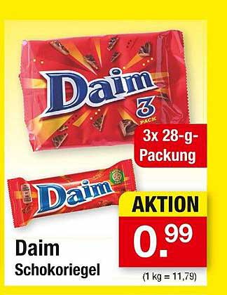 Daim Schokoriegel 3x 28-g-Packung