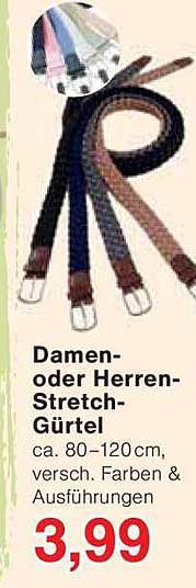 Damen- oder Herren-Stretch-Gürtel