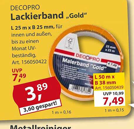 DECOPRO Lackierband „Gold“