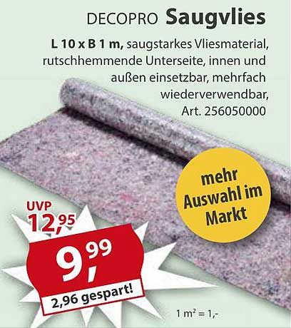DECOPRO Saugvlies L 10 x B 1 m