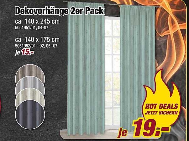 Dekorvorhänge 2er Pack