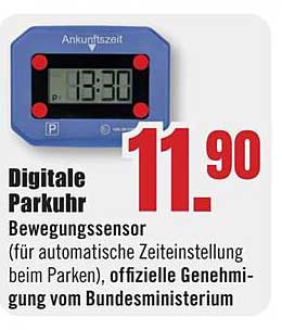 Digitale Parkuhr mit Bewegungsensor