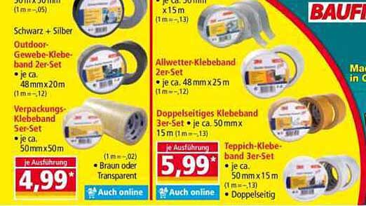 Doppelseitiges Klebeband 3er-Set