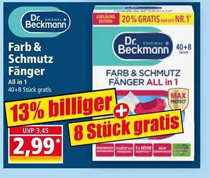 Dr. Beckmann Farb & Schmutzfänger All in 1 - 40 + 8 Stück gratis