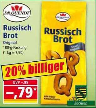 Dr. Quendt Russisch Brot 100-g-Packung
