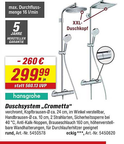 Duschesystem „Crometta“