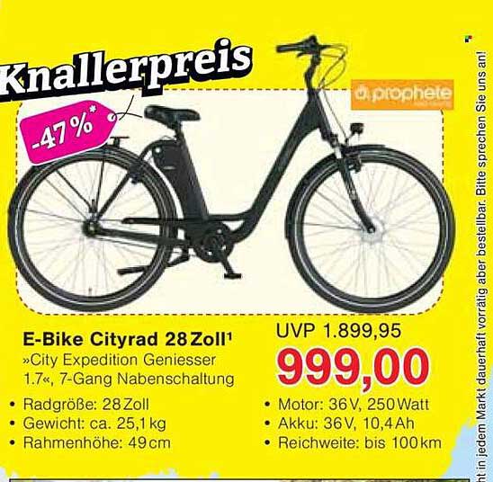 E-Bike Cityrad 28 Zoll »City Expedition Genießer 1.7«, 7-Gang Nabenschaltung