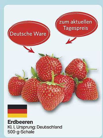 Erdbeeren Kl. I, Ursprung Deutschland, 500-g-Schale