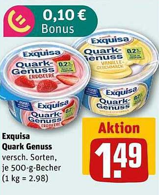 Exquisa Quark Genuss 500 g, verschiedene Sorten