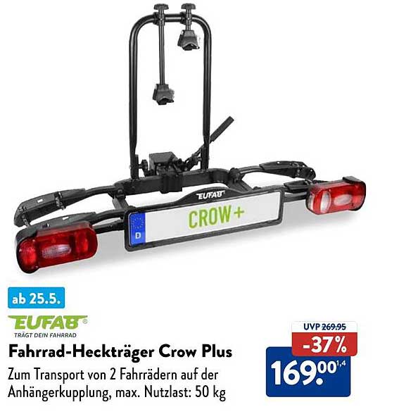 Fahrrad-Heckträger Crow Plus