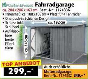 Fahrradgarage - Platz für 4 Fahrräder 