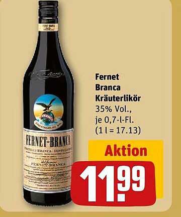 Fernet Branca Kräuterlikör 0,7 l – Aktion