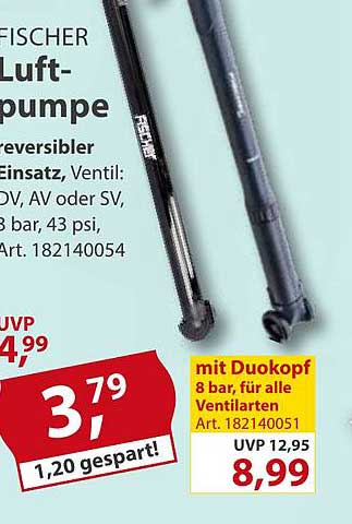 FISCHER Luftpumpe mit Duokopf