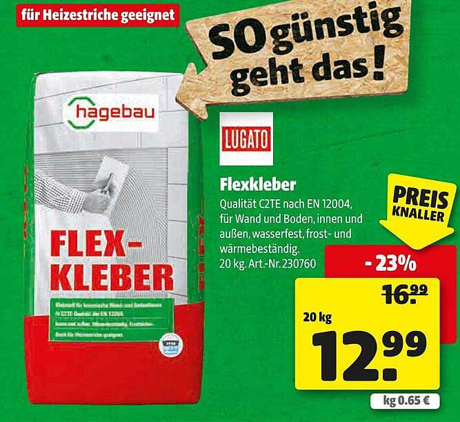 Flexkleber 20 kg - Qualität C2TE nach EN 12004