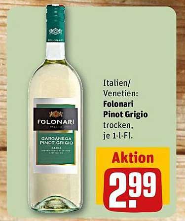 Folonari Pinot Grigio trocken 1-Liter-Flasche