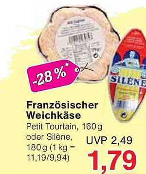 Französischer Weichkäse - Petit Tourtain oder Silène, 180g