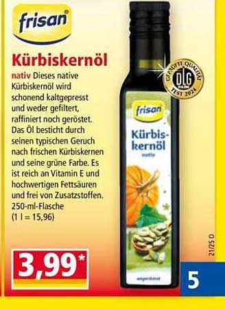 Frisan Kürbiskernöl 250 ml