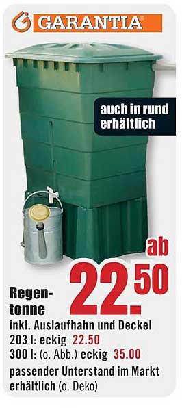 Garantie Regenwassertonne, inkl. Auslaufhahn und Deckel